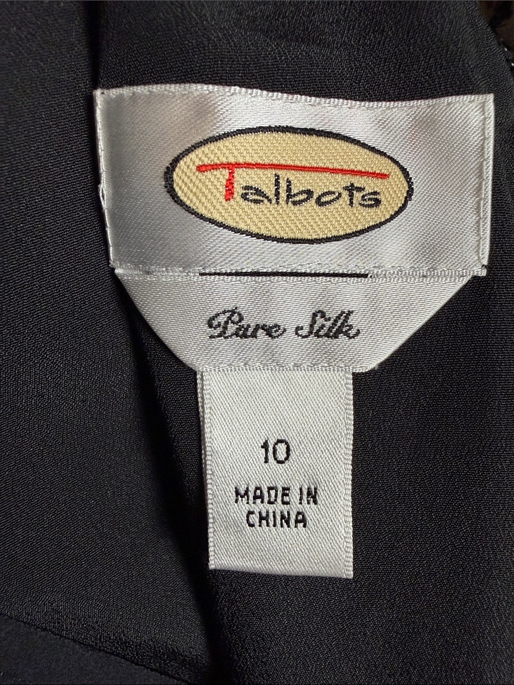 Talbots Pure Silk Vintage Faux Wrap Abstract Camo Print Midi Dress Size 10 - Picture 9 of 15